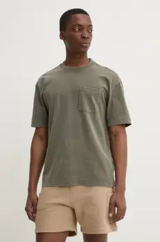 Hollister Co. tricou din bumbac barbati, culoarea verde, neted, KI324-5061 imagine