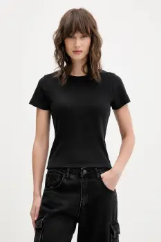 Hollister Co. tricou din bumbac culoarea negru, KI339-5073-900 imagine