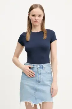 Hollister Co. tricou femei, culoarea albastru marin, KI339-5043 imagine