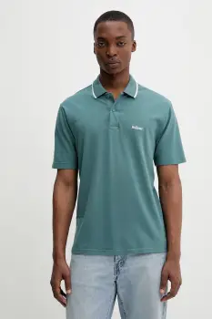 Hollister Co. tricou polo culoarea verde, uni, KI324-5199 imagine