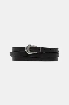 Hoss Intropia curea de piele culoarea negru, 5022313 imagine