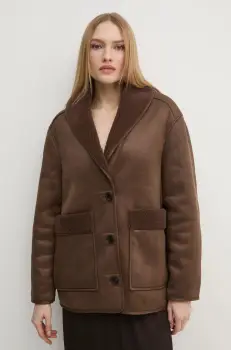 Hoss Intropia geaca femei, culoarea maro, de tranzitie, 5458312 imagine