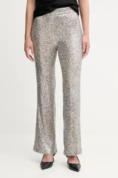 Hoss Intropia pantaloni culoarea verde, drept, high waist, 6542819 imagine