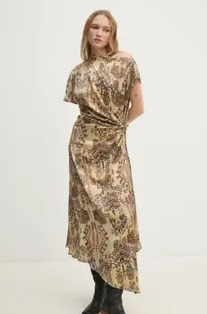 Hoss Intropia rochie culoarea bej, maxi, drept, 8228033 imagine