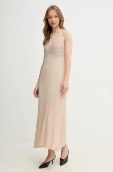 Hoss Intropia rochie culoarea bej, maxi, evazati, 6519013 imagine