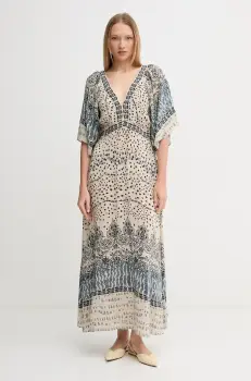 Hoss Intropia rochie culoarea bej, maxi, evazati, 8229096 imagine