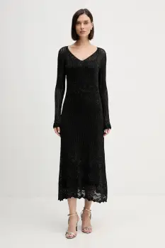 Hoss Intropia rochie culoarea negru, maxi, mulata, 6512541 imagine