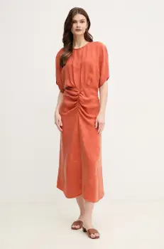 Hoss Intropia rochie culoarea portocaliu, midi, evazati, 8229087 imagine