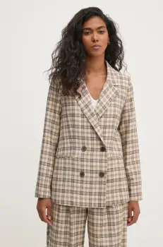 Hoss Intropia sacou culoarea bej, cu doua randuri de nasturi, modelator, 5478079 imagine