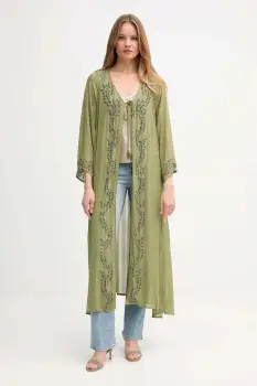 Hoss Intropia sacou culoarea verde, oversize, 5432680 imagine