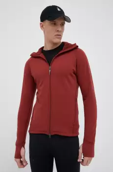 Houdini hanorac Power barbati, culoarea rosu, cu gluga, neted imagine