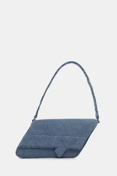 HUGO Blue geanta pentru femei, din denim Ulani D_Shoulder Bag imagine
