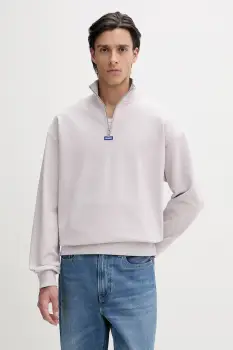 HUGO Blue hanorac barbatesc din bumbac Neeler imagine