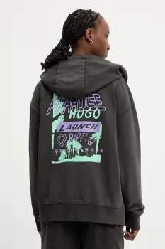 HUGO Blue hanorac cu fermoar pentru femei, din bumbac Doa B_4 imagine