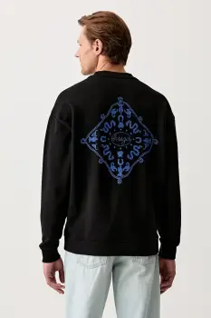 HUGO Blue hanorac oversized pentru barbati din bumbac Nugodana imagine