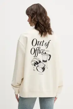 HUGO Blue hanorac oversized pentru femei, din bumbac Classic Crew_B_3 imagine