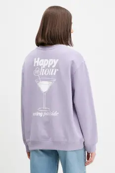 HUGO Blue hanorac oversized pentru femei, din bumbac Classic Crew_B_3 imagine