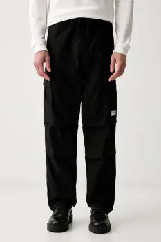 HUGO Blue pantaloni cargo pentru barbati din bumbac Gadic242 imagine