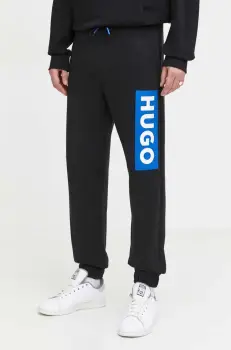 HUGO Blue pantaloni de trening din bumbac Nuram imagine