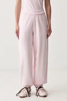 HUGO Blue pantaloni de trening pentru femei din bumbac Nuembrie_B imagine