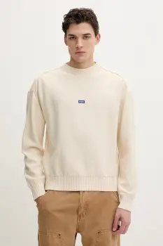 Hugo Blue pulover de bumbac San Casey-C1 imagine