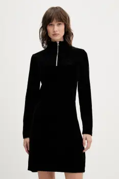 HUGO Blue rochie de catifea Napensio_B imagine