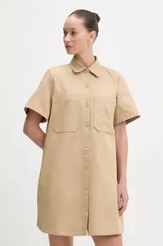 Hugo Blue rochie din bumbac Kandira-1_B imagine