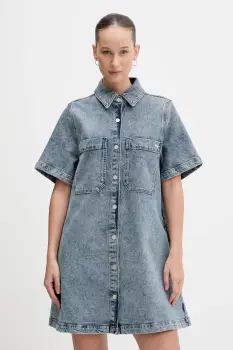 Hugo Blue rochie jeans Gandira_B imagine