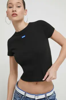 HUGO Blue tricou Baby Tee_B imagine