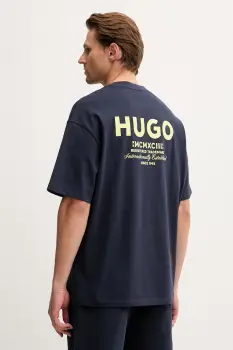 HUGO Blue tricou barbati de bumbac Nalono imagine