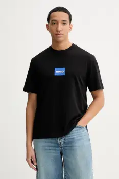 HUGO Blue tricou barbati din bumbac Nayonix imagine