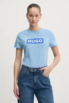 HUGO Blue tricou din bumbac Classic Tee_B imagine