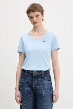 Hugo Blue tricou din bumbac Classic V_B imagine