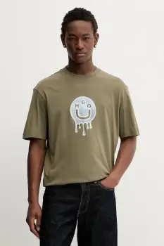 HUGO Blue tricou din bumbac Nedirix imagine