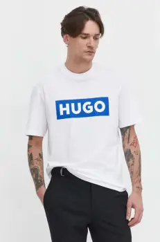 HUGO Blue tricou din bumbac Nico imagine