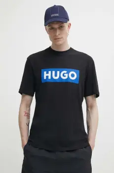 HUGO Blue tricou din bumbac Nico imagine