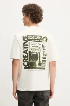 HUGO Blue tricou din bumbac Nylix imagine