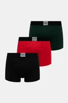 HUGO boxeri barbati bumbac cu elastan TRUNK TRIPLET GALAXY pachet de 3 imagine