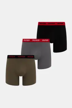 HUGO boxeri barbati din bumbac cu elastan BOXERBR TRIPLET PACK pachet de 3 imagine