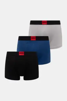 HUGO Boxeri barbati din bumbac cu elastan TRUNK TRIPLET GALAXY pachet de 3 imagine