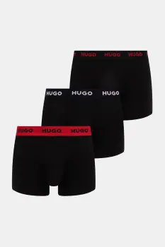 HUGO boxeri barbati din bumbac cu elastan TRUNK TRIPLET PACK pachet de 3 imagine