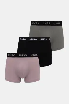 HUGO boxeri barbati din bumbac cu elastan TRUNK TRIPLET PACK pachet de 3 imagine