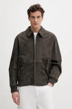 HUGO geaca din piele intoarsa Lemai imagine