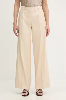 HUGO pantaloni de costum pentru femei, cu amestec de in Halati imagine