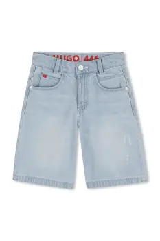 HUGO pantaloni scurti din denim pentru copii imagine