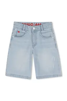 HUGO pantaloni scurti din denim pentru copii imagine