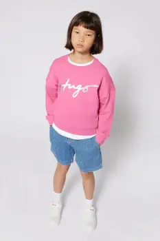 HUGO pantaloni scurti din denim pentru copii imagine