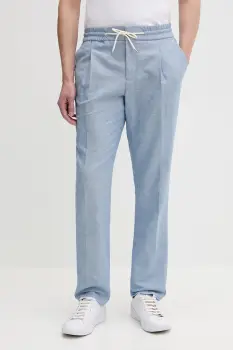 HUGO pantaloni slim fit pentru barbati, cu amestec de in Getlin251F3 imagine
