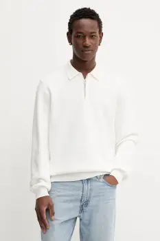 HUGO pulover de bumbac San Pauley-C imagine