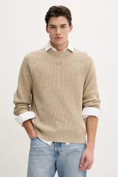 HUGO pulover de bumbac Swayne imagine